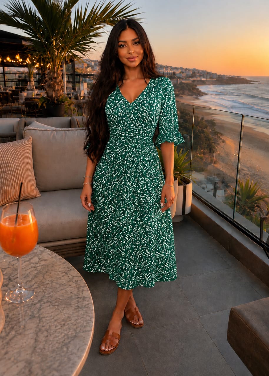 Robe Longue Fleurie Femme – Élégance & Confort