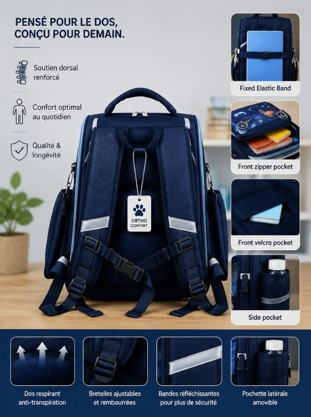 Sac à Dos Scolaire Orthopédique Garçon – Astronaute & Space Travel