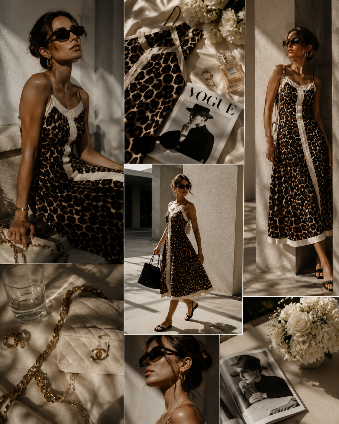 Robe Léopard Bicolore Sans Manches