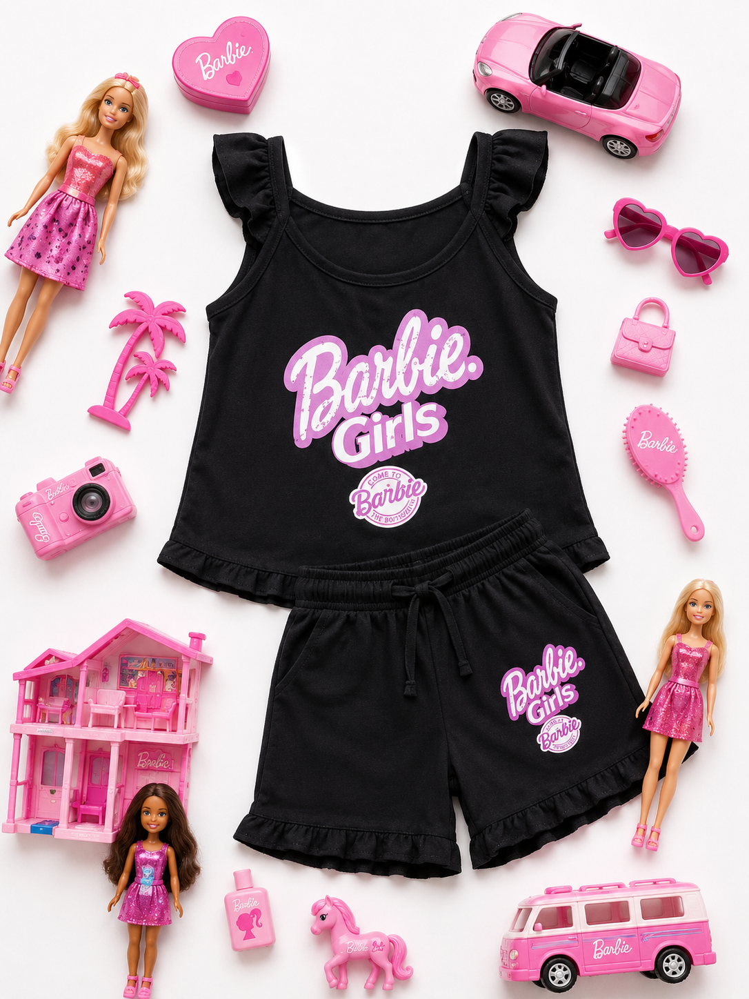 Ensemble Débardeur & Short “Barbie Girls”