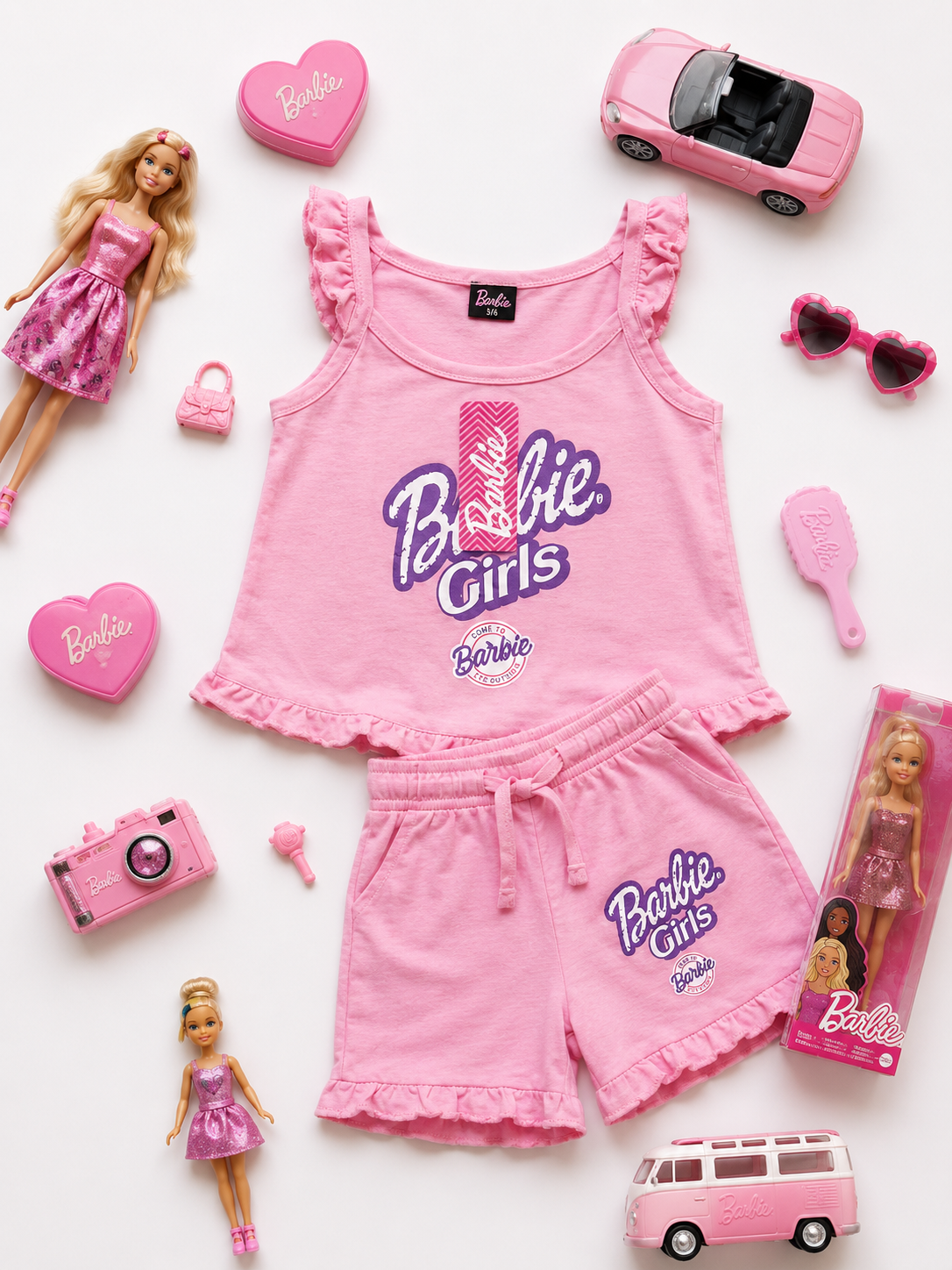 Ensemble Débardeur & Short “Barbie Girls”