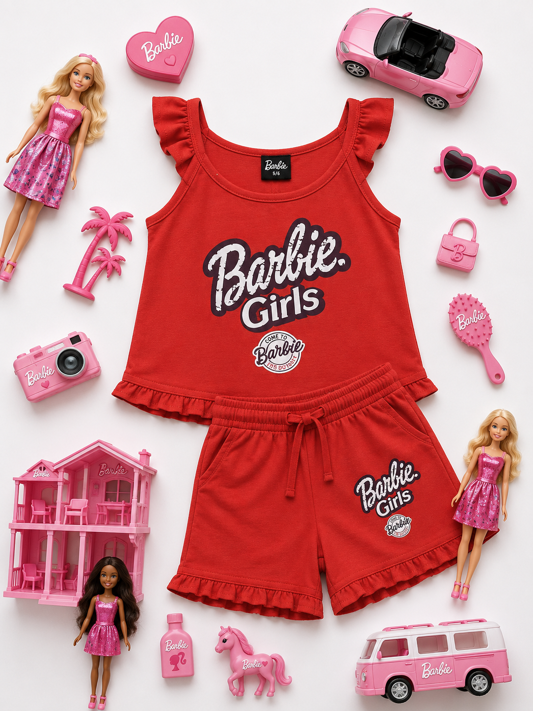 Ensemble Débardeur & Short “Barbie Girls”