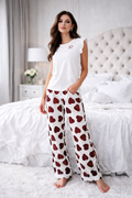 Pyjama Débardeur & Pantalon Motif Cœurs