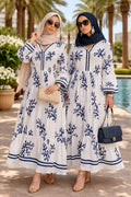 Robe Longue Femme Bohème Chic – Robe Fluide à Imprimé Moderne