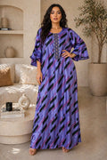 Robe Longue Femme Imprimée – Robe de Maison Élégante, Fluide et Confortable