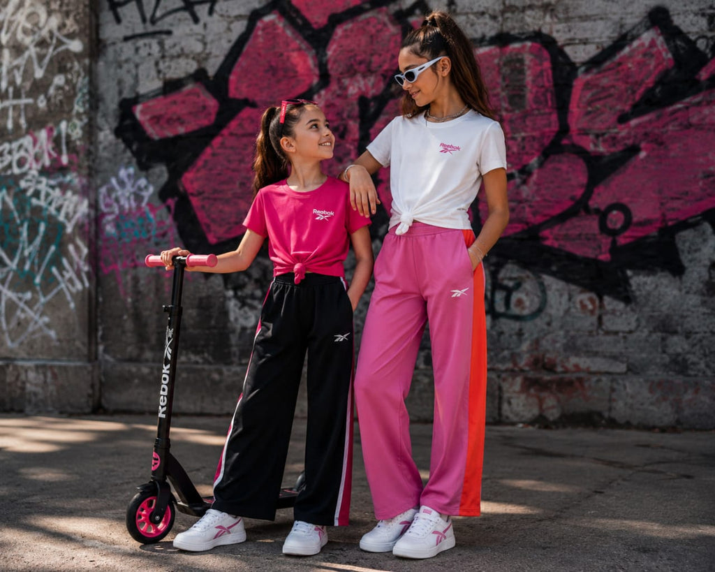 Ensemble Sport Fille Reebok – T-shirt & Pantalon Large Décontracté