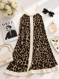 Robe Femme Léopard Élégante – Bretelles Fines & Coupe Fluide