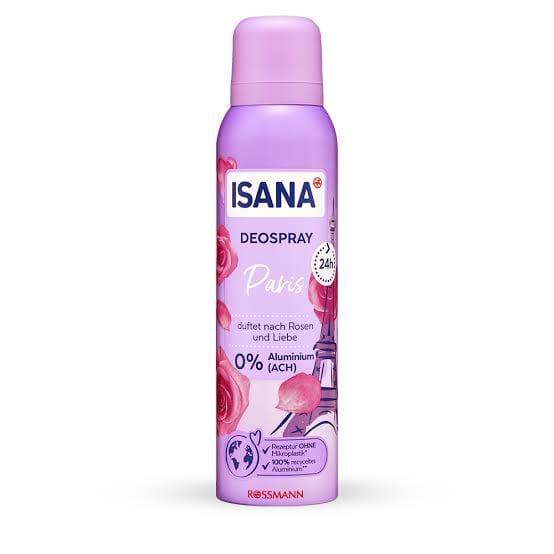 Déodorant Spray ISANA 24H Sans Aluminium (0% ACH) – Wild Leo, Paris & Sensitiv – Protection Longue Durée