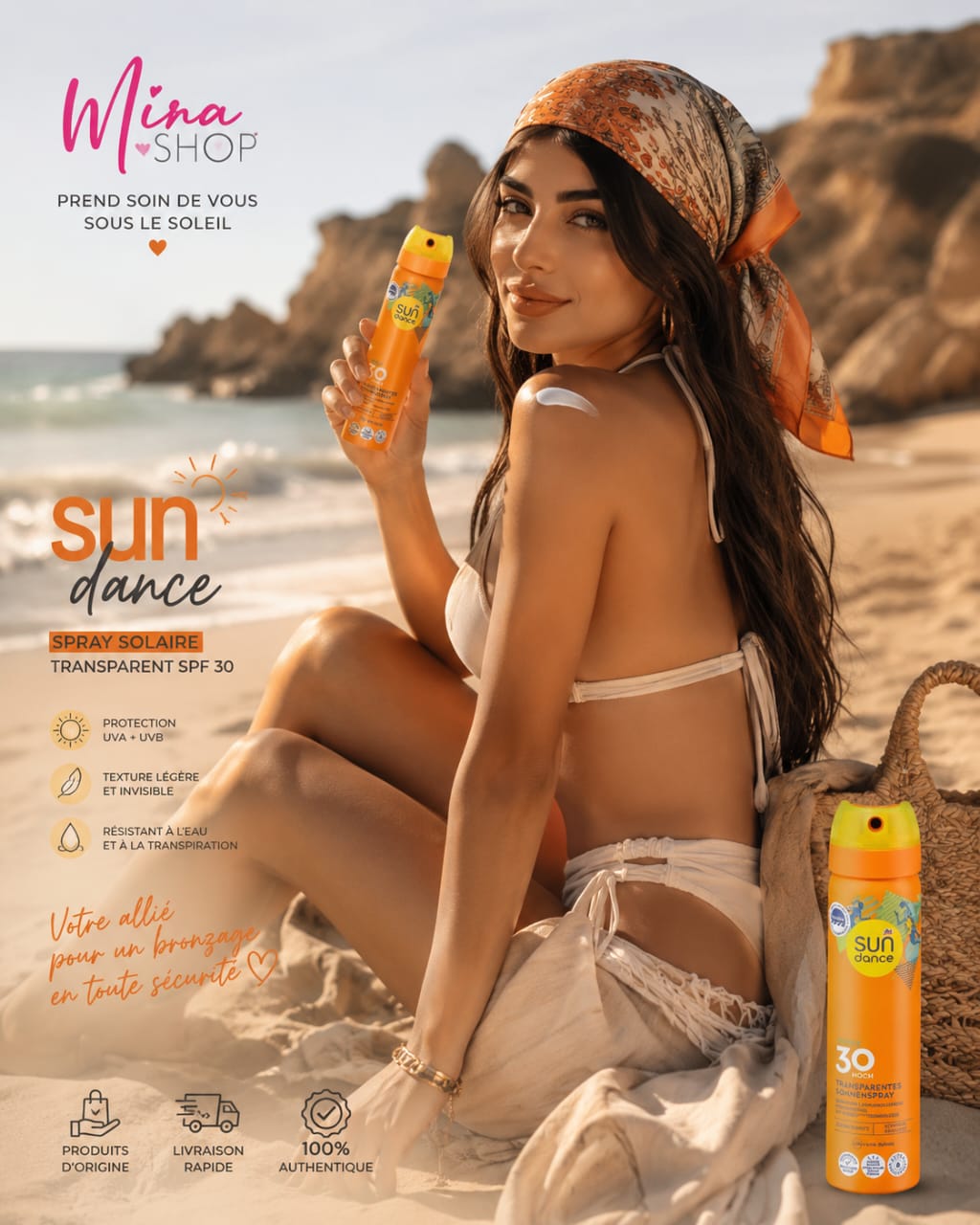 Spray Solaire Transparent SPF 30 Sun Dance – Protection UVA & UVB Résistant à l’Eau 200 ml