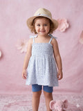 Ensemble Bébé Fille Été 2 Pièces – Robe Sans Manches & Short en Coton Léger