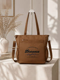Sac cabas multifonction en toile avec bandoulière – Grand format
