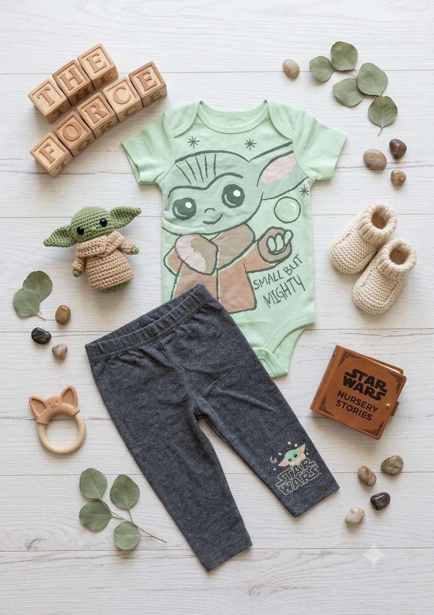 Ensemble Bébé Garçon – Body Imprimé & Pantalon Coton Doux