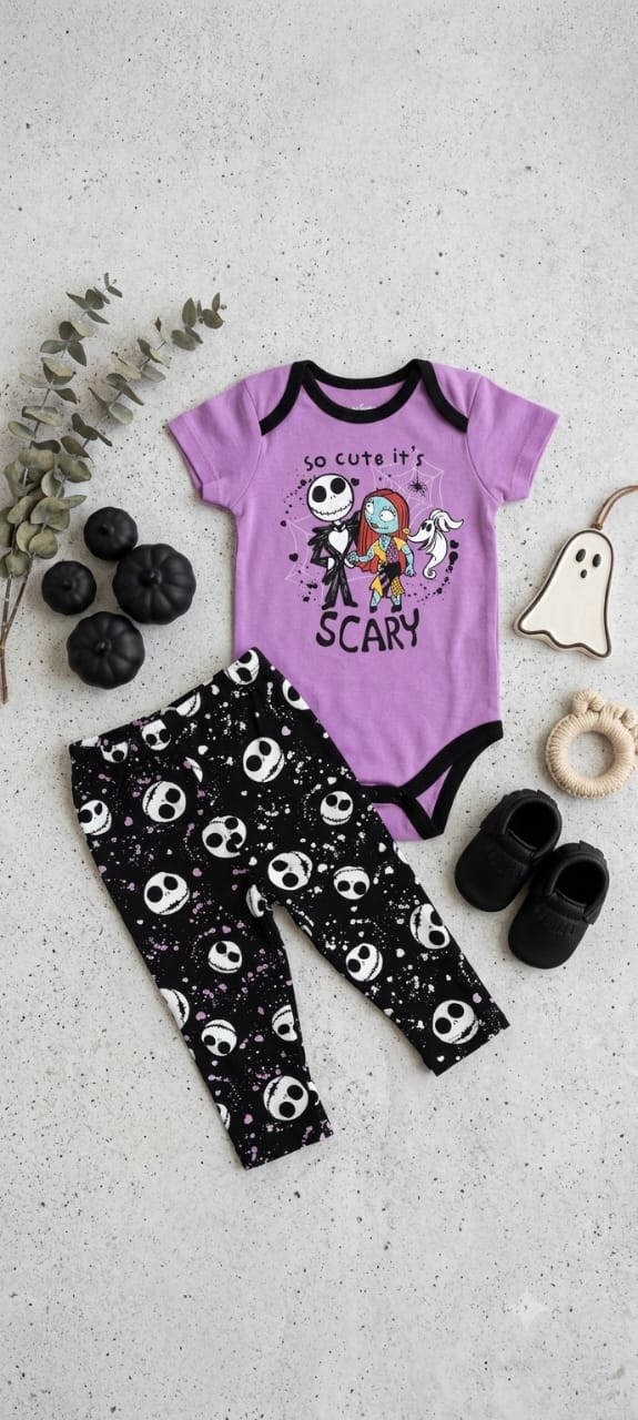 Ensemble Bébé Garçon – Body Imprimé & Pantalon Coton Doux