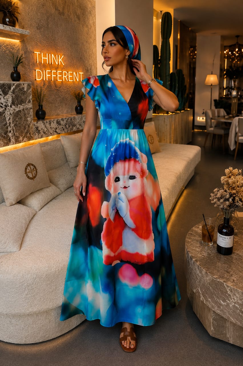 Robe Longue Imprimé – Élégance Originale & Style Artistique