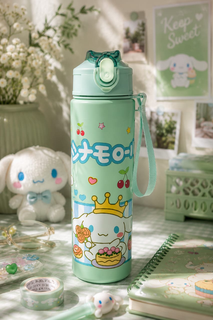 Gourde isotherme 800 ml Sanrio – Bouteille d’eau étanche avec poignée