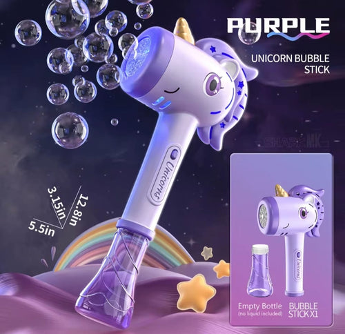 Pistolet à Bulles Licorne LED – Machine à Bulles Automatique pour Enfants