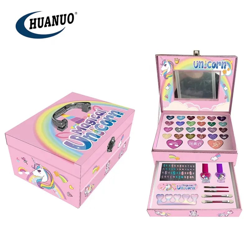 Coffret Maquillage Licorne pour Enfant – Mallette Beauté Complète avec Miroir