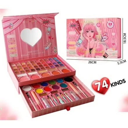 Coffret Maquillage Complet Professionnel – Palette Beauté avec Miroir & Accessoires