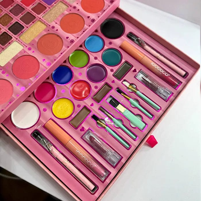 Coffret Maquillage Complet Professionnel – Palette Beauté avec Miroir & Accessoires