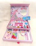 Coffret Beauté & Bijoux Licorne 2-en-1 pour Enfant – Maquillage Complet avec Accessoires