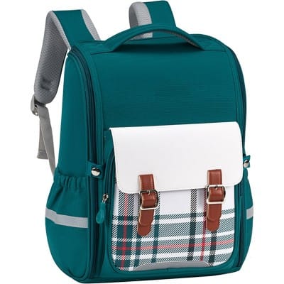 Sac à Dos Scolaire Orthopédique à Carreaux – Grande Capacité